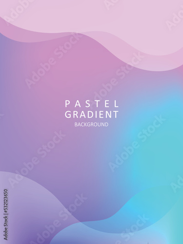Abstract background design with pastel color gradients and wave shapes.