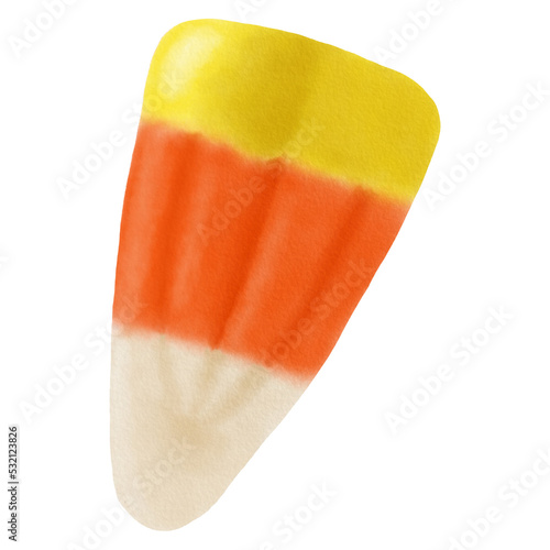 watercolor halloween candy corn