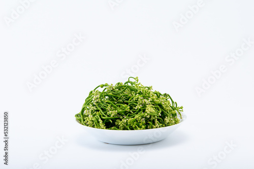 Hydroponic vegetable For health lover on white background.