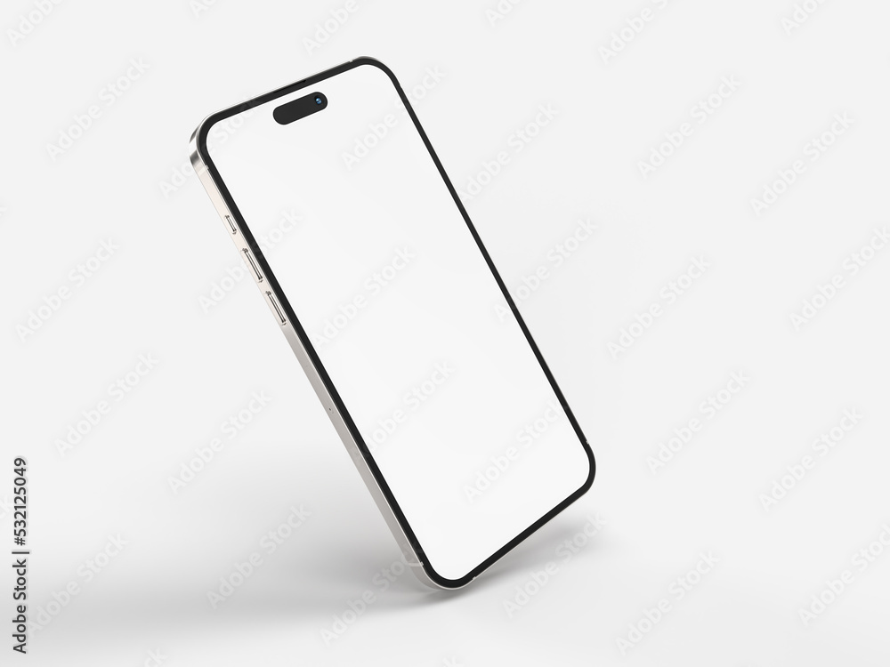 Realistic Smartphone display, device screen Template for infographics or presentation UI/UX design interface. 3D rendering Realistic Smartphone display, device screen Template for infographics or presentation UI/UX design interface. 3D rendering