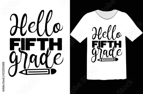 Hello fifth grade svg design
