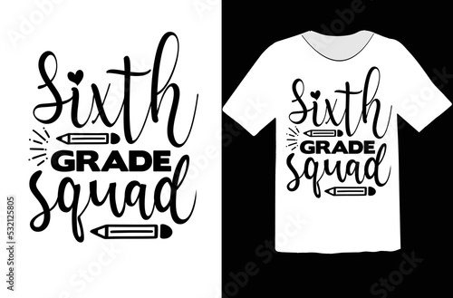Sixth grade squad svg design
