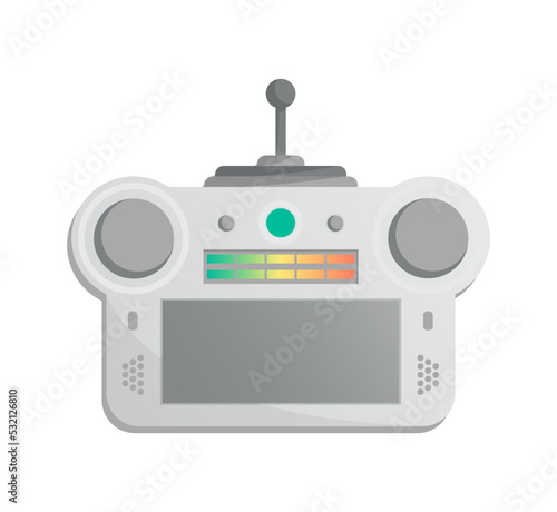 Electronic gadget for game console icon in cartoon style. Game gadget, cybersport digital device, wireless gamepad or joypad isolated vector illustration.