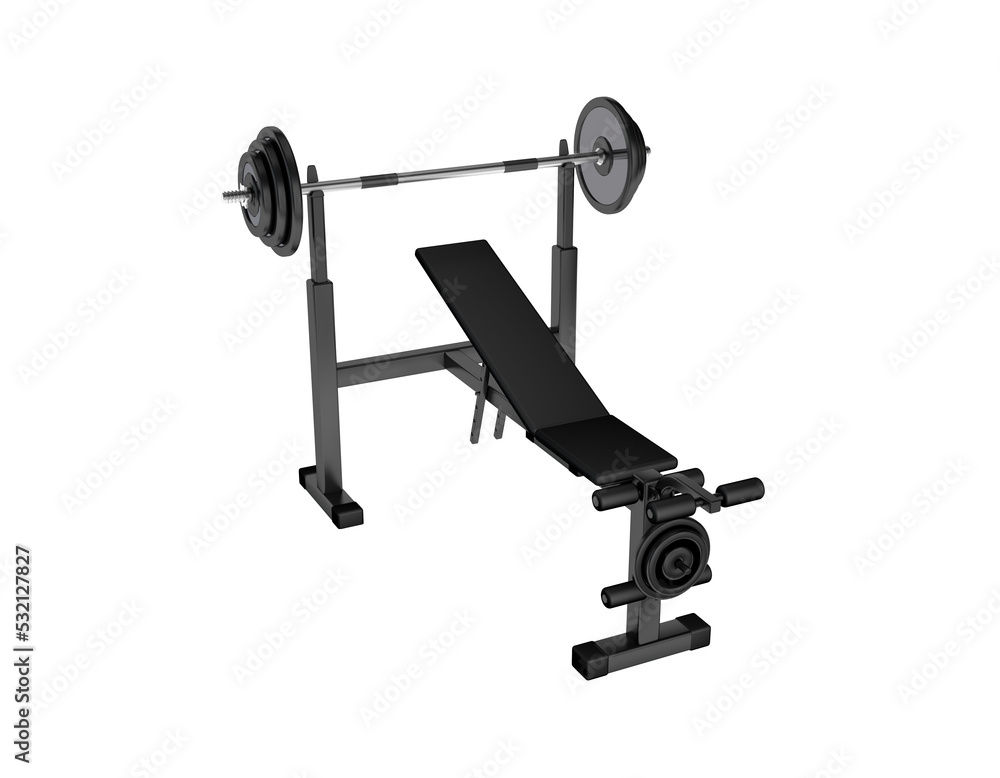 Exercise machine. 3D rendering illustration. Exercise machine. 3D rendering illustration.