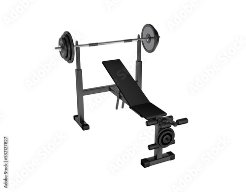 Exercise machine. 3D rendering illustration.