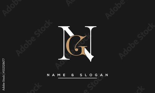 GN,  NG,  G,  N  Abstract  Letters  Logo  Monogram