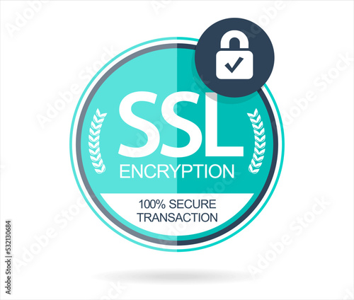 SSL Protection Secure icon vector illustration isolated on white background 