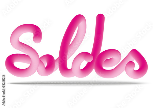 SOLDES ROUGE en forme libre tuyau vecteur tracé modifiable