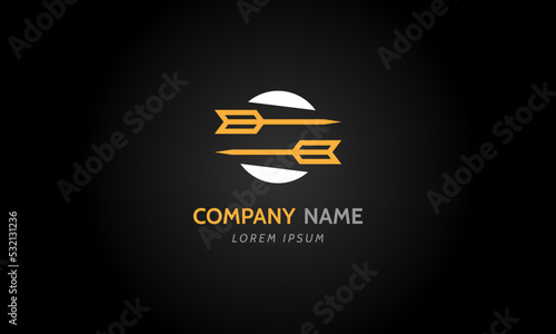 Target goal and arrow logotype. concept logo Template, icon, symbol graphic design, vector illustration