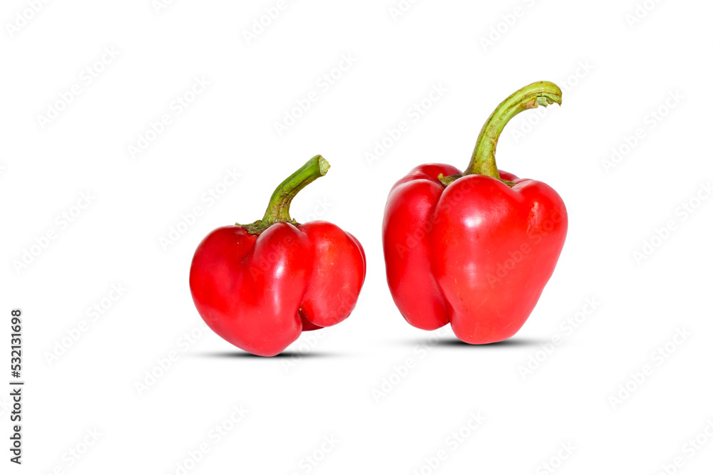 Fresh red bell pepper ( Capsicum ) isolated on white background Fresh red bell pepper ( Capsicum ) isolated on white background