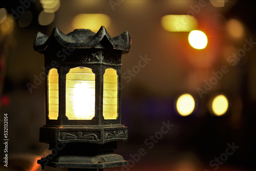 Christmas lantern in the night