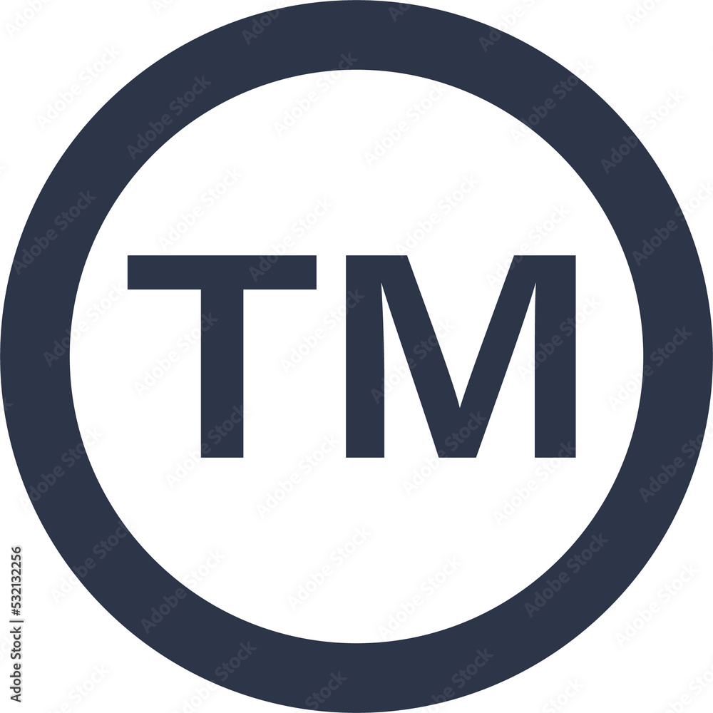 Copyright and registered trademark icon single png. Trademark right license and intellectual property sign.