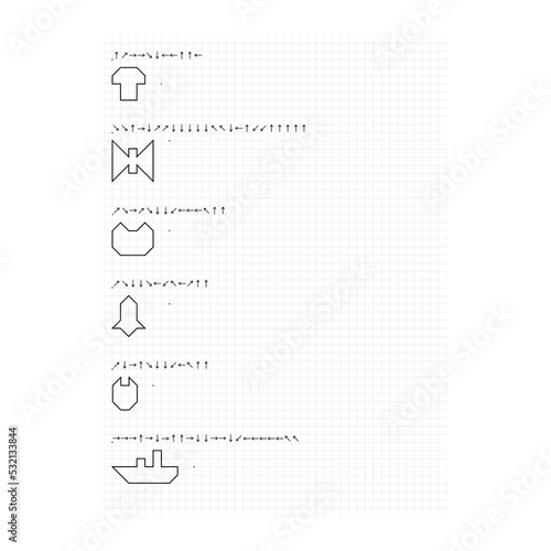 Valokuvatapetti sheet with graphic tasks for kids