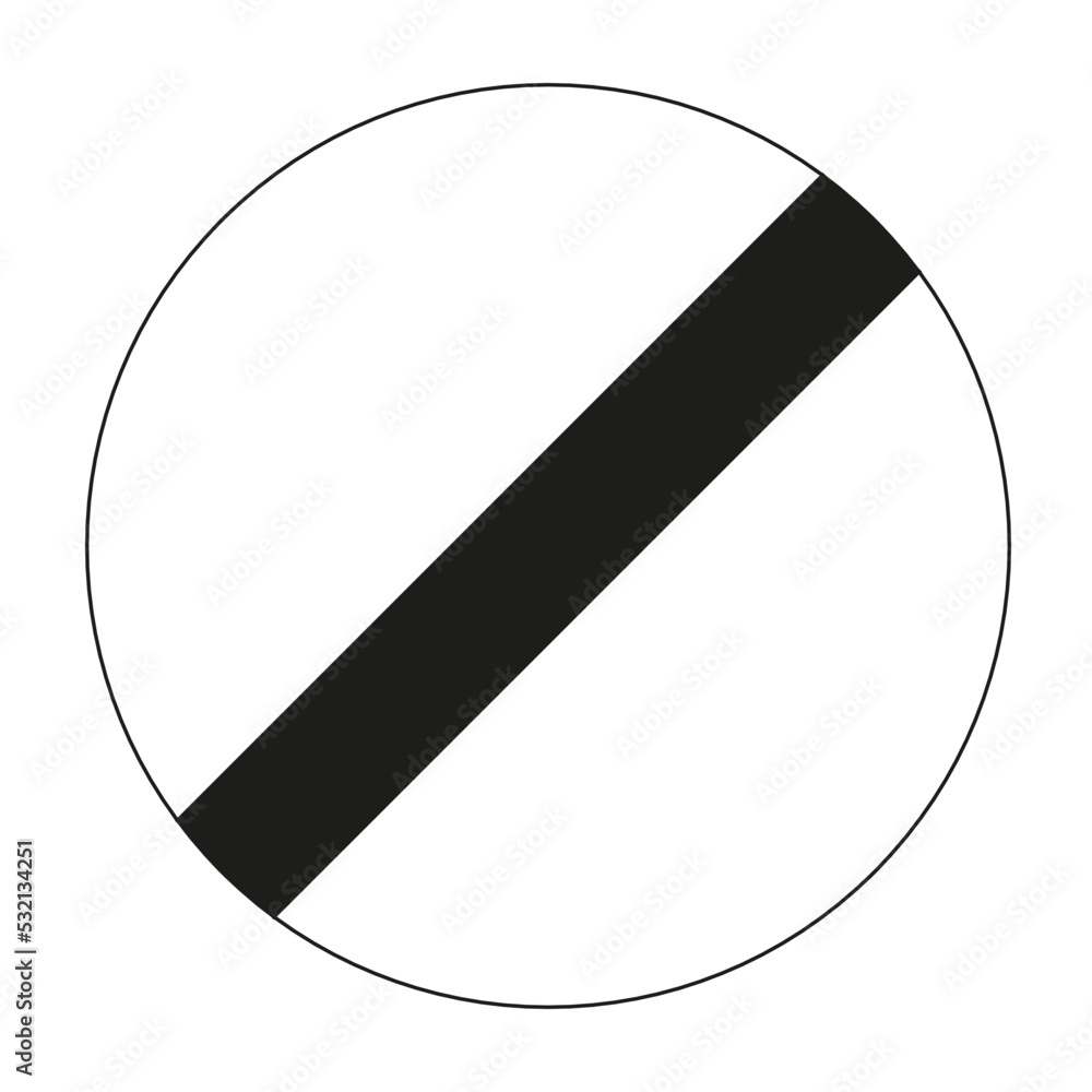 Panneau routier: Fin de toutes interdictions Panneau routier: Fin de toutes interdictions