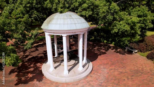 the old well on the unc campus in chapel hill nc, north carolina aerial pullout photo