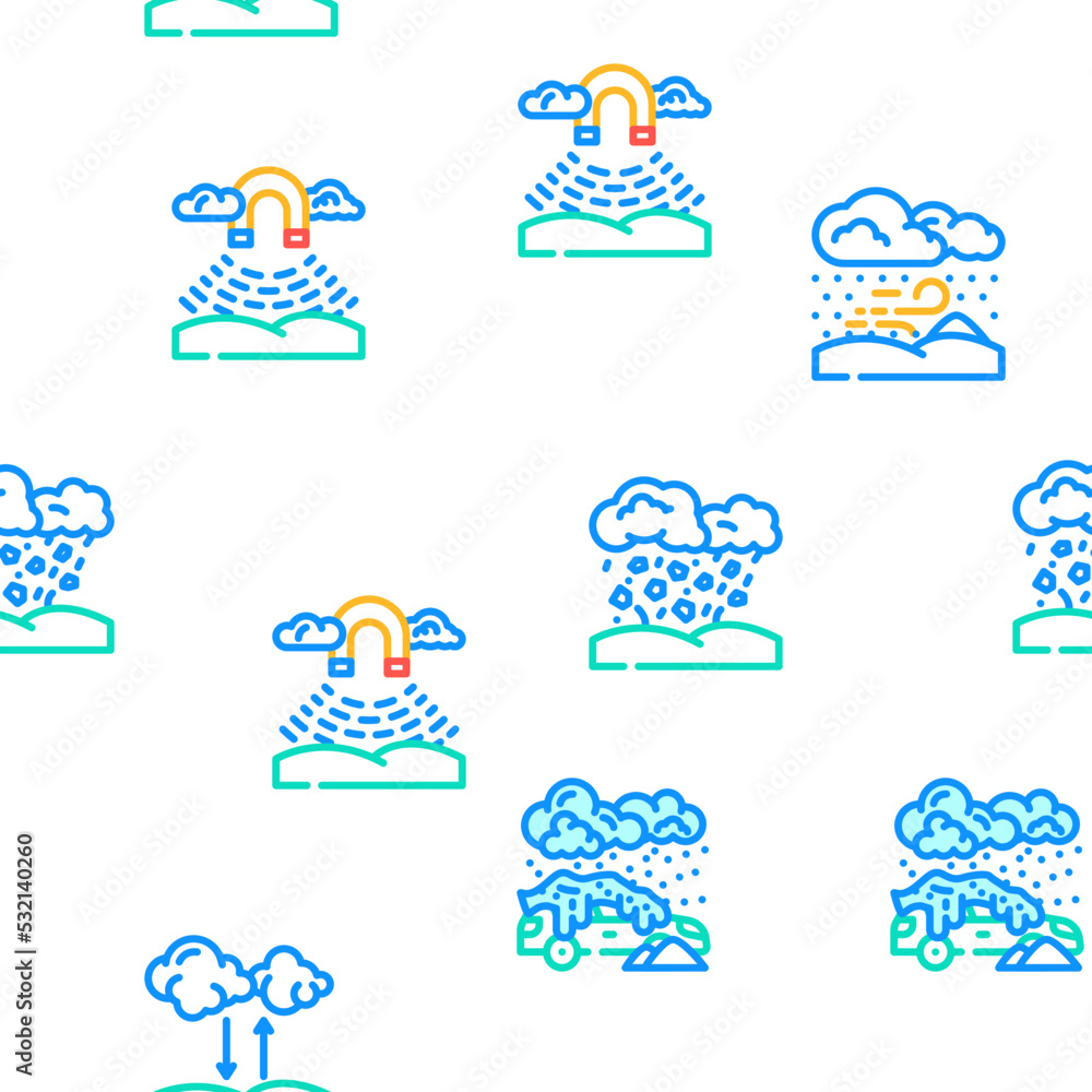 weather forecast rain sun cloud vector seamless pattern thin line illustration weather forecast rain sun cloud vector seamless pattern thin line illustration