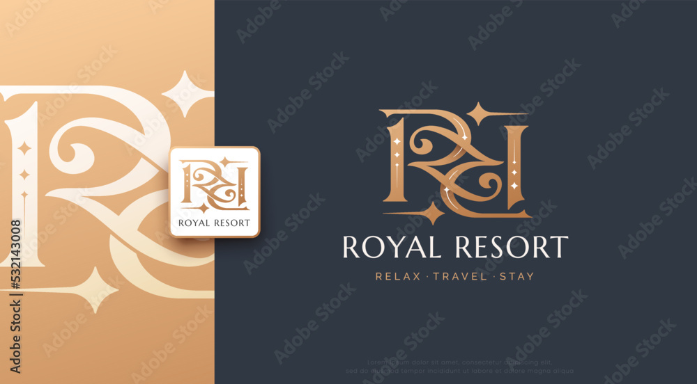 letter r initial monogram logo design