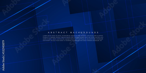 Abstract dark blue gradient illustration background with simple pattern.square style cool design.Eps10 vector