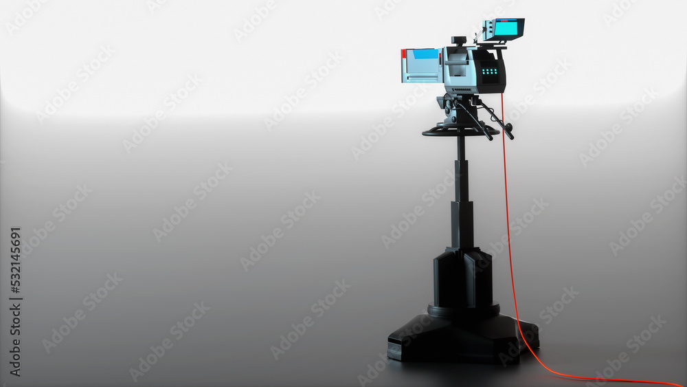 a professional studio camera (3d rendering) a professional studio camera (3d rendering)