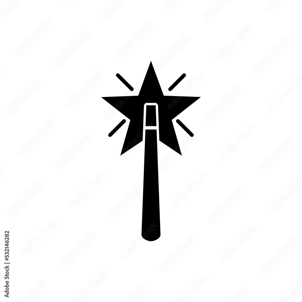 Magic wand icon isolated on white background Magic wand icon isolated on white background