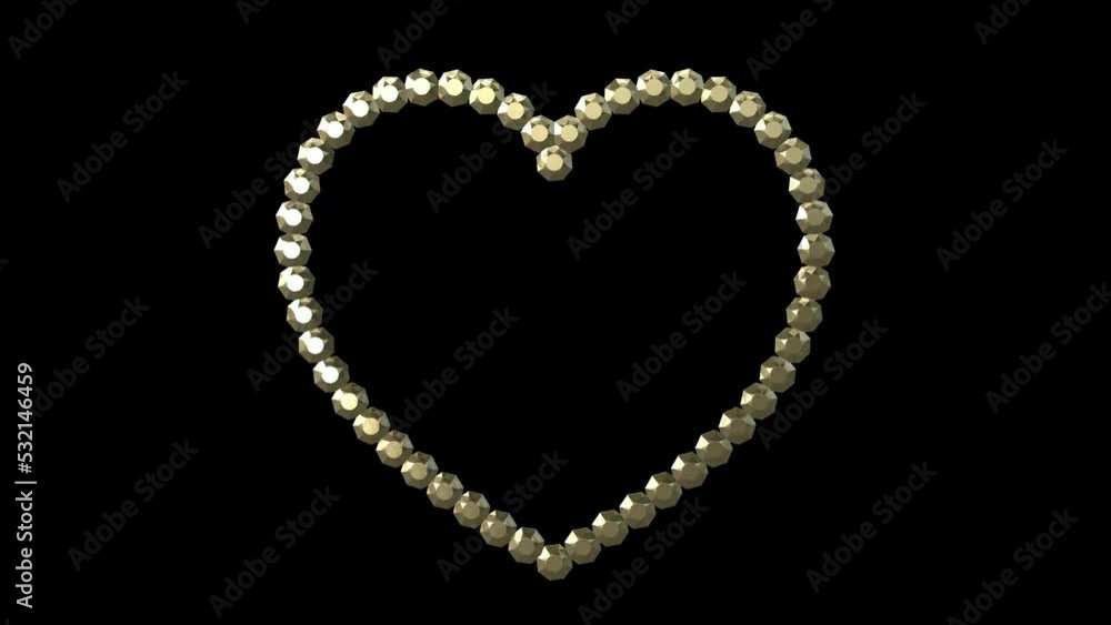 Gold Frame heart shape with alpha channel layer Gold Frame heart shape with alpha channel layer