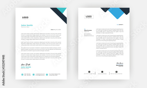 Creative letterhead , Elegant and minimalist style letterhead template design,A4 sizes    