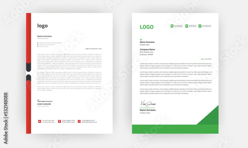 Creative letterhead , Elegant and minimalist style letterhead template design,A4 sizes 