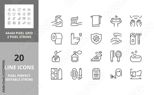 hygiene 64px and 256px editable vector set