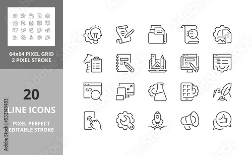web development 64px and 256px editable vector set