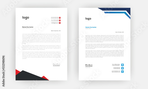 Creative letterhead , Elegant and minimalist style letterhead template design,A4 sizes    
