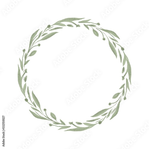 Rustic wedding greenery. Eucalyptus brances  Watercolor style. Isolated on white background