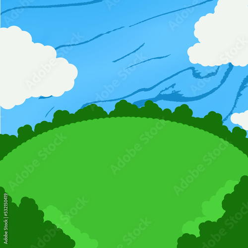 landscape with trees