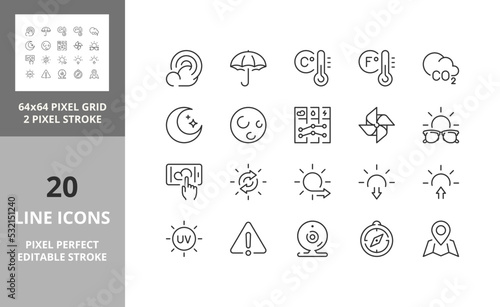 weather 64px and 256px editable vector set 2/2