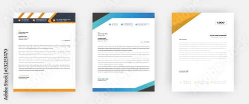 Creative letterhead , Elegant and minimalist style letterhead template design,A4 sizes    