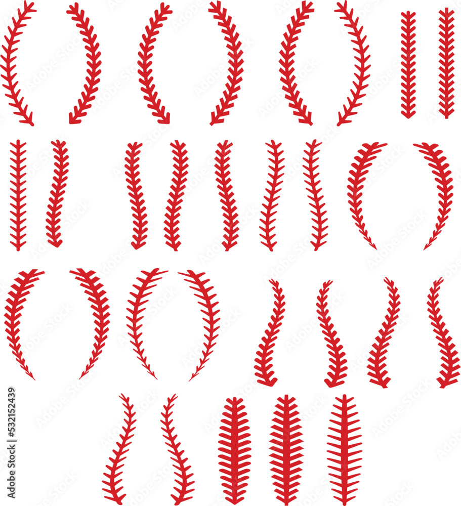custom made wallpaper toronto digitalred stitches of baseball Stitch. red stitch or stitching of the baseball. red lace seam sign. flat style.