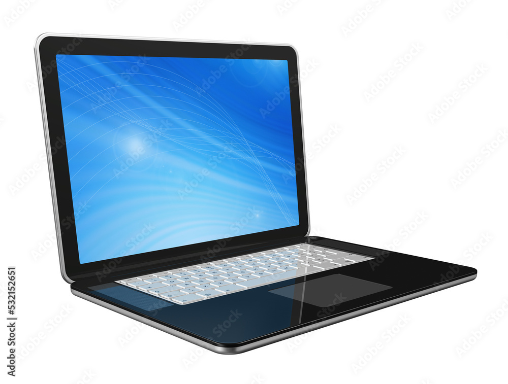 Laptop computer isolated on transparent background Laptop computer isolated on transparent background