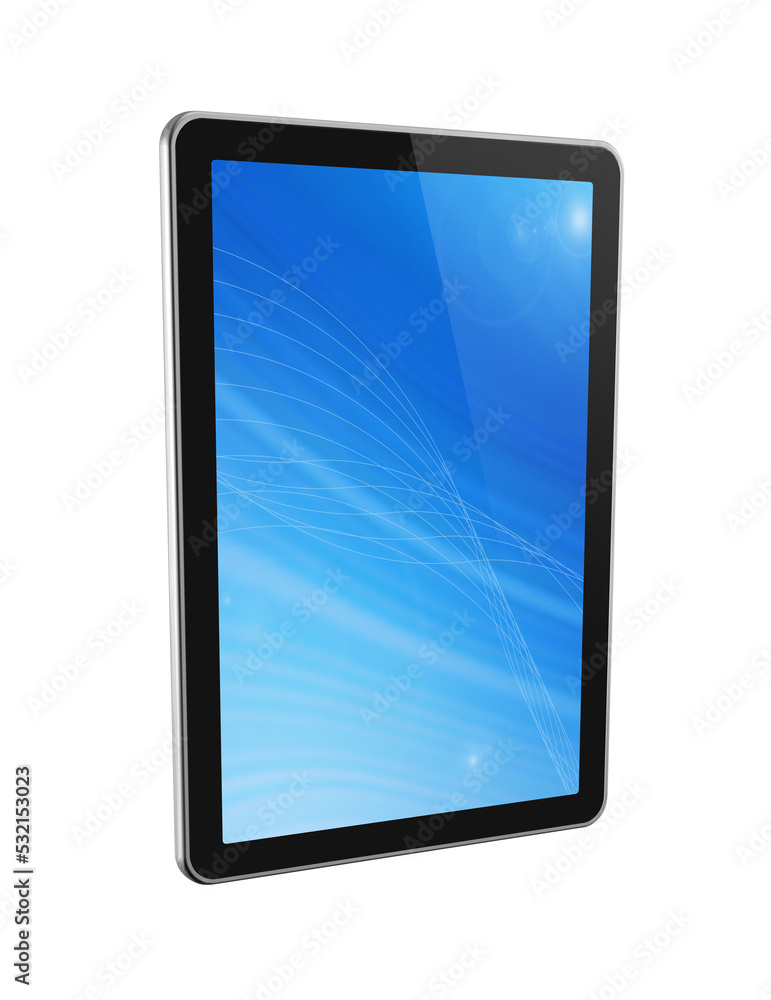 Digital tablet pc isolated on a transparent background. Blue screen Digital tablet pc isolated on a transparent background. Blue screen