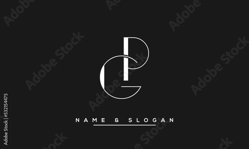 GP,  PG,  G,  P   Abstract  Letters  Logo  Monogram