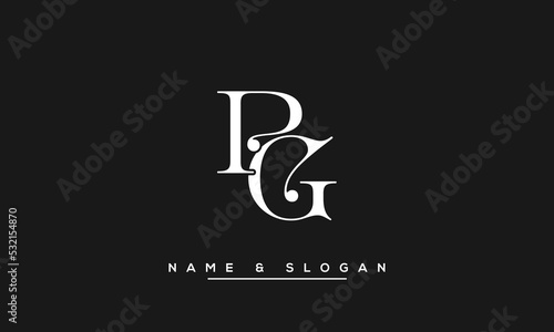 GP,  PG,  G,  P   Abstract  Letters  Logo  Monogram