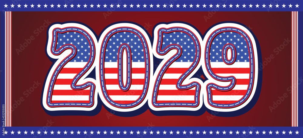 USA national flag style 2029 USA national flag style 2029