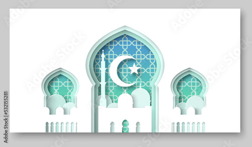Religion holy ramadan kareem 3d vector background