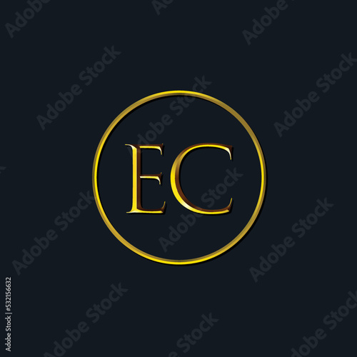 Luxury Initial letters EC monogram. Suitable for tattoo studio, salon, boutique, hotel, college, retro, interlock style