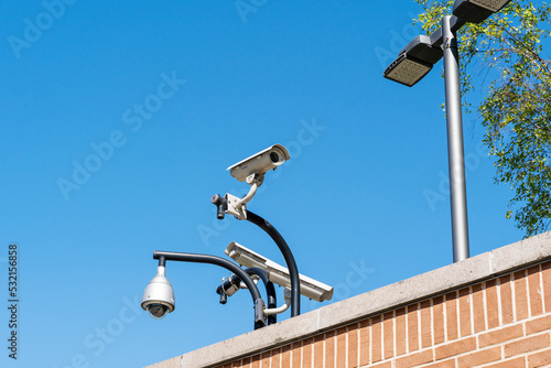 security cameras on the building