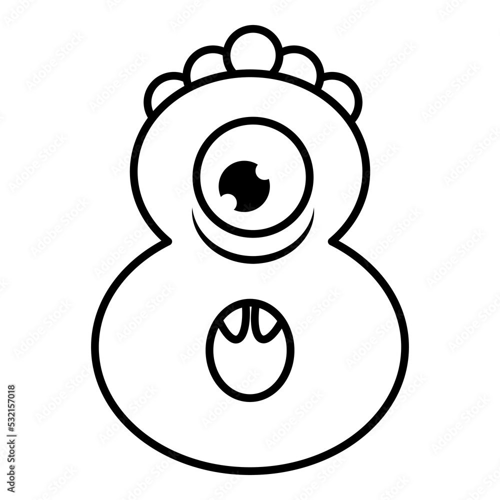 8.Funny Monsters Colorful Numbers, Cute Fantasy Aliens in the Shape of Numerals. Cartoon numbers from 0 to 9 icons are made in the form of human figures with big eyes and face. Arabic numerals. Vector 8.Funny Monsters Colorful Numbers, Cute Fantasy Aliens in the Shape of Numerals. Cartoon numbers from 0 to 9 icons are made in the form of human figures with big eyes and face. Arabic numerals. Vector