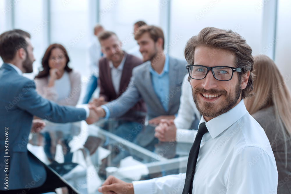 businessman at a meeting with the business team businessman at a meeting with the business team