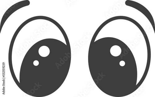 Cartoon sad Eyes. Vector illustration