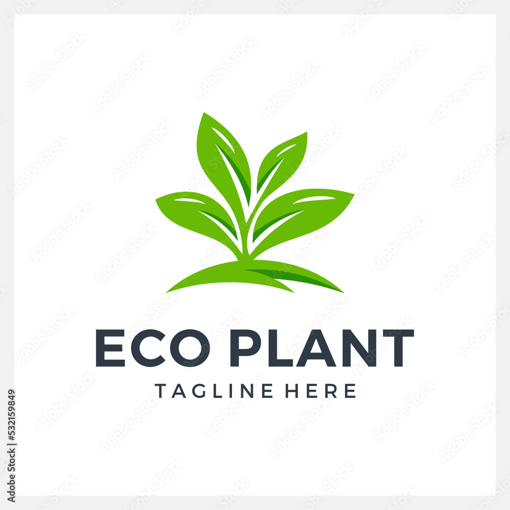 green life eco plant logo design concept green life eco plant logo design concept