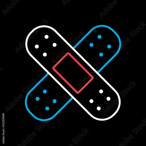 Adhesive plaster vector icon. Medical sign