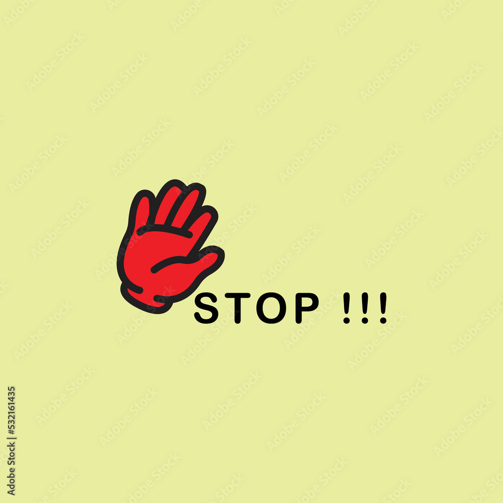 abstract stop warning logo icon abstract stop warning logo icon