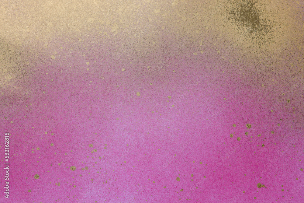 Canvas covered with pink and golden spray paints as background Canvas covered with pink and golden spray paints as background